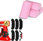 Jeymei 6Pcs Black Cord Organizer for Kitchen Appliances & 4-Pack Damp Clean Duster Sponge Pink by Jeymei