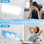 8 Pcs Fluorescent Light Covers with 80 Magnets Decorative for Classroom Ceiling Light 4 x 2 Feet Magnetic Lights Covers Filter Easy Install for Office Hospitals & Home Drop Ceiling Supplies (LOVE) - Image 4