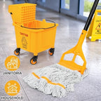 (1PK) Commercial Mop Head Replacement 16 oz, Heavy Duty Wet Industrial Mop Refills for Floor Cleaning, Cotton, String, Loop-Ended, 4.5” Headband, Janitor Supplies - Image 3