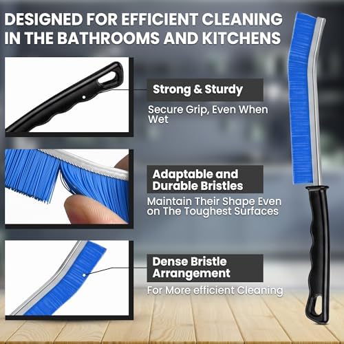 Crevice Cleaning Brush Set 6Pcs Hard Bristle Tools for Narrow Spaces - Image 5