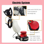 110V 17" Floor Scrubber Buffer Heavy Duty Polisher Machine Polished Waxed Refurbished Tile Scrubber Cleaner Wood Marble Cement Pavement Epoxy Rubber Carpet - Image 6