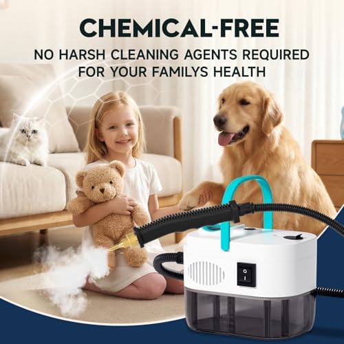 KEROMEE Steam Cleaner, 1500W High Pressure Steamer with 1.27Qt Tank, 15s Fast Heat, 6-Level Adjustable Steam, Portable Machine with 15pcs Kit for Dirt, Grease, Grout, Tile, Floor, Car Detailing - Image 3