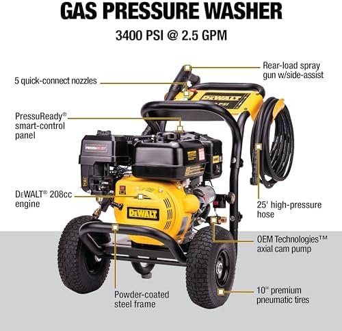 DeWalt PressuReady 3400 PSI Gas Pressure Washer, 2.5 GPM, 25-ft Hose - Image 2