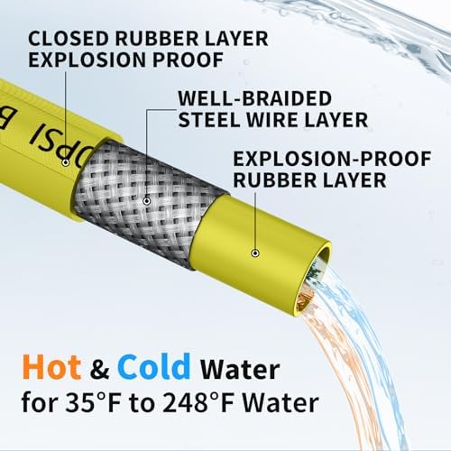 POHIR 100ft Pressure Washer Hose 3/8" 4800 PSI with 3/8 Quick Connect - Image 2