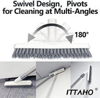 2 Pack Grout Cleaning Brush with Long Handle, Swivel V-Shape Grout Scrub Brush, Extendable Handle for Tile Floors, Bathroom, Shower, Corner - Image 3