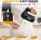 Lord Eagle 5-Speed Small Hand Mixer Electric, 300W Compact Portable, Black - Image 6