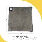 Remooble 4 Pack Magnetic Microfiber Cleaning Cloth Dry Erasers for Whiteboards - Towel Hangs on Metal Edged White Boards, Glassboards, and Blackboards Washable - 10'' X 10'' - Image 5