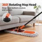 36" Large Commercial Dust Mops for Industrial Floor ，Marble, Laminate,Tile,Concrete,Garage. Janitor Broom Wide Dry mop for Hardwood ,Heavy Duty Long Handle Hotel Gym Household Cleaning Supplies - Image 7
