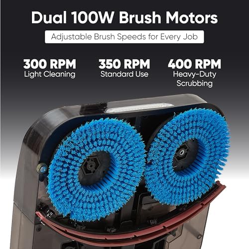 Battery Powered Walk Behind Mini Automatic Floor Scrubber Machine – Compact & Portable, 16” Cleaning Width, 1.5h Runtime, 3-Speed Brush – Ideal for Small Commercial Spaces, Offices, Retail - Image 5