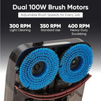 Battery Powered Walk Behind Mini Automatic Floor Scrubber Machine – Compact & Portable, 16” Cleaning Width, 1.5h Runtime, 3-Speed Brush – Ideal for Small Commercial Spaces, Offices, Retail - Image 5