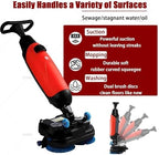 Commercial Walk Behind Floor Scrubber, Portable, 2x250W Brush Power, Dual 4L+7L Tanks, 1200㎡/h Coverage, for Home Office (Grey) - Image 7