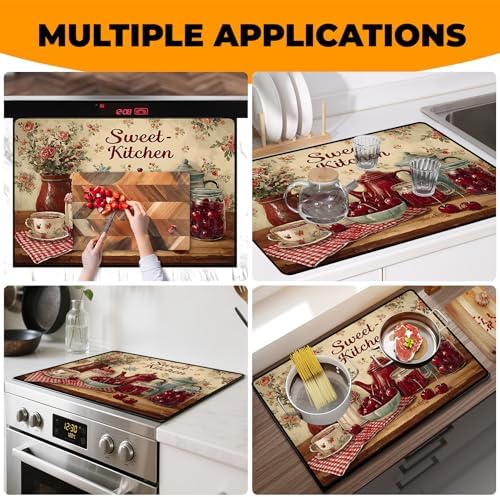 Heat-resistant Stove Top Cover - 28.5" X 20.5" Cooktop Protector Covers, Scratch-resistant Washable Pad Kitchen Countertop Mat (Teapot, 28.5" x 20.5") - Image 7