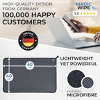 MagicWipe® Bathroom Drying Cloth XXL - Multicolor 3 Pack 40 x 60 cm Microfibre Cleaning Cloth - Streak & Lint Free Cloth, Premium Quality Drying Towel for Bathrooms, Kitchen, Mirrors, Car - Image 7
