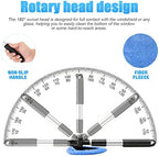 Extendable Car Windshield Cleaning Tool with Microfiber Pads, Blue - Image 3