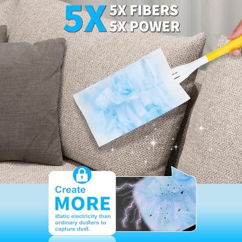 Duster Refill for Cleaning with 2 Handles, Heavy Duty Disposable Duster Kit - Image 3