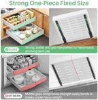 Pull Out Cabinet Organizer with Nano Adhesive, Heavy Duty Full-Extension Slide-Out Drawer for Kitchen Cabinet Organizers and Storage, No Drill Roll out Pantry Shelf, 15.8"W x 16.9"D x 3.1"H , White - Image 6