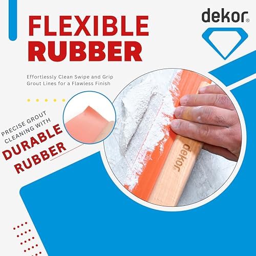 DEKOR Grout Cleaner 10" Wood Handle Tile Cleaning Tool - Image 5