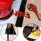 Stove Covers, Gas Stove Liners, MSDADA 8 Pcs Black 10.6" x 10.6" Gas Stove Protectors with 2 Pcs Black 25” Stove Gap Covers, 0.2 mm Double Thickness, Reusable, Non-Stick, Easy to Clean - Image 4