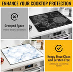 Stove Top Cover for Electric Stove,Glass Stove Top Cover, Heat Resistant Glass Cooktop Cover, Stovetop Protector, Kitchen Decor, Dish Drying Mats Cover for Ceramic Washer Top 28.5x20.5 inch - Image 4