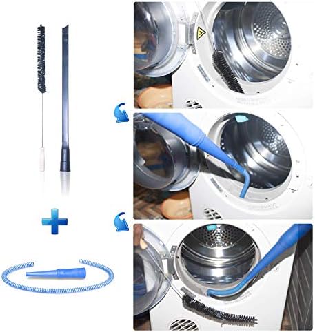 Dryer Vent Cleaner Kit & Refrigerator Condenser Coil Brush-Dryer Lint Brush Vent Trap Cleaner-Vacuum Attachment for Small Crevice-Dryer Cleaner Brush - Image 3