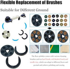 18" Commercial Floor Scrubber Buffer Industrial Heavy Duty Polisher Commercial Carpet Floor Brushing Machine Multifunctional Ground Scrubber Buffer Heavy Duty Polisher Cleaner, AC110V 60Hz - Image 4