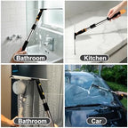 14" Window Cleaning Tool, All-Purpose Extendable Window Squeegee with 2 Blades and Stainless Steel Pole, Shower Squeegee for Glass Doors,Shower Doors, Windows, Bathroom and Car Windshields - Image 6