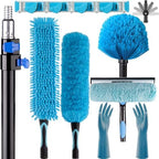 20 Foot High Ceiling Fan and Cobweb Duster with 12ft Extension Pole by APMOLAR