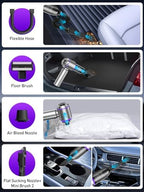 Vacuum/Air Duster Super Power Mini Car Vacuum Cleaner 4-in-1 air Blower Gun - Image 5