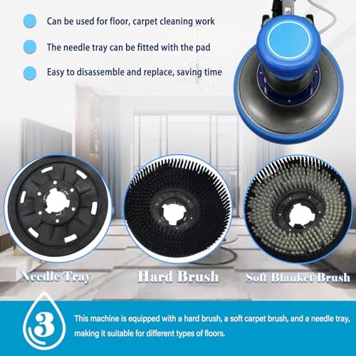 1100W Floor Buffer Polisher Machine φ17" Single Pad 175RPM 110V - Image 2