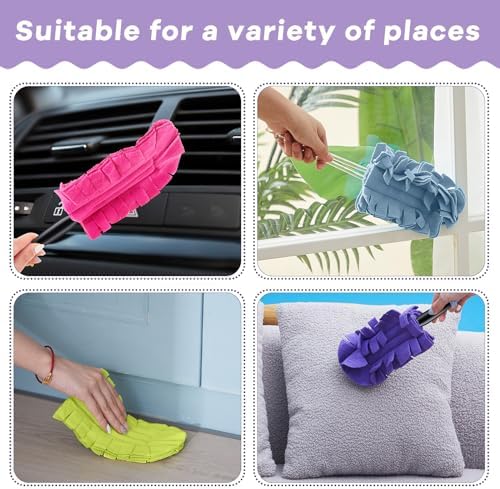 20 Pcs Reusable Duster Refills Washable Pads, Vivid Color - Image 4