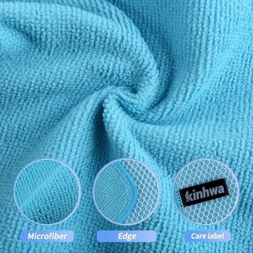 KinHwa Dish Cloths for Washing Dishes with Scrub Side, Microfiber Dish Rags - Image 3