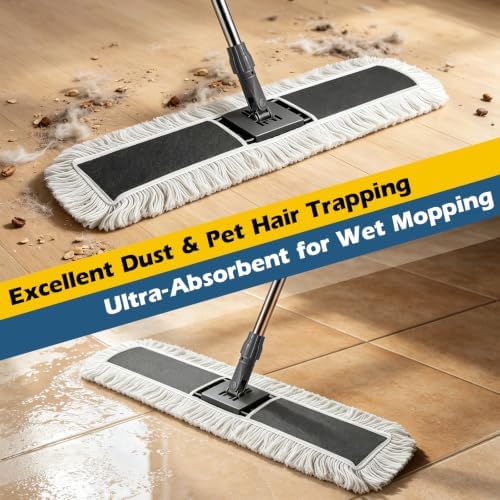 40" Commercial Dust Mop for Floor Cleaning, Heavy Duty Industrial Mop - Image 5