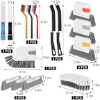 15 Pcs Window Groove Cleaning Brush Tool, Door Window Track Cleaner Groove Gap Cleaning Tools Crevice Cleaning Brush Gap Scrub Brush for Shutter Sliding Door Keyboard Tile Lines Sill Car Vents - Image 2