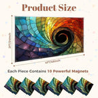6 Pcs Fluorescent Light Covers for Ceiling Lights Colorful stained glass spiral Magnetic Decorative Shade Filters 4x2 ft for Classroom Office Hospital Decor - Image 2