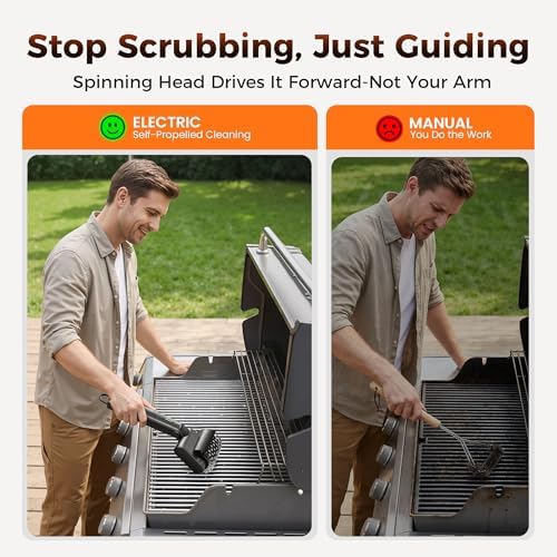 Electric Grill Brush, High Torque Rechargeable BBQ Grill Griddle Cleaner - Image 5