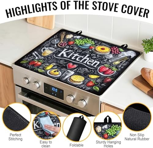 Stove Top Cover for Electric Stove, Glass Stove Top Cover, 28.5x20.5 inch - Image 6