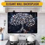 NYZE Stove Top Cover for Electric Stove 28.5x20.5 Inch Silicone Stove Topper & Protector, Decorative Kitchen Mat for Electric/Glass Stove Top (Crystal Tree of Life, 28.5"Lx20.5"W) - Image 2