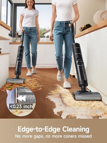 DREAME H12 PRO Vacuum Mop, Wet Dry Vacuum Cleaner for Hard Floor, Vacuum and Mop at The Same Time for Wet & Dry Messes, Auto Self-Cleaning, Edge to Edge Cleaning with Hot Air Drying - Image 5