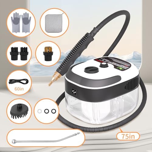 STRCEAT Handheld Pressurized Steam Cleaner,2500W Handheld High Temp Portable Cleaning Machine, Cleaning for Couch, Auto, Floor and More (White) - Image 4
