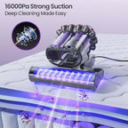 Xlife Mattress Vacuum, Bed Vacuum Cleaner with 2 Roller Brushes for Pet Hair, 253.7nm UV-C Light, 140F° Heating, 550W 16KPA Suction, HEPA Filter Couch Vauum for Bed, Sofa, Pillow, Baby Crib - Image 4