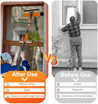 LAANPOLE 20FT High Reach Duster Cleaning Kit with Extension Pole, High Ceiling Fan Cleaner Duster Tool for Fan Blades, Window Washing Kit with Microfiber Feather Duster & Window Squeegee - Image 6