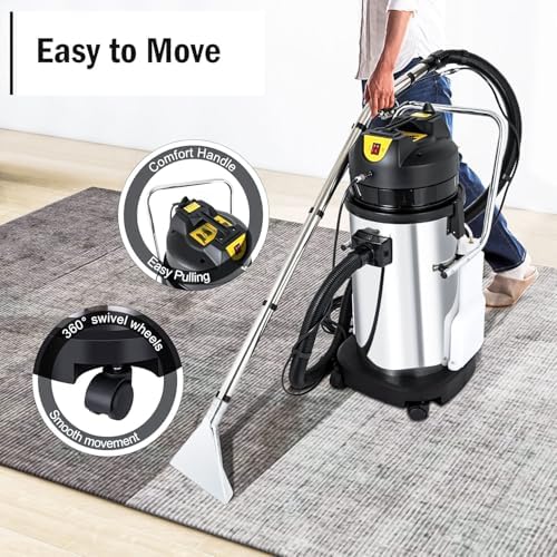 40L/11Gal Commercial Carpet Cleaning Machine with Powerful Vacuum Suction,Multifunctional Carpet Extractor,Heavy Duty Carpets Vacuum Cleaner w/Spraying Extraction Function(Shipped in 2 Parcel) - Image 5
