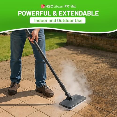 H2O Steam FX Pro Handheld Steam Cleaner | 5-in-1 Spot Cleaner & Floor Mop | Includes Extension Bars, Window & Garment Tools | Grout, Glass & Sealed Floors - Image 2