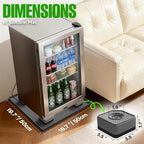 Mini Fridge Silicone Mat with Four Base Raisers,19.7"x19.7"x0.5" Under Refrigerator Mat, Mini Fridge Drip Pan Prevent Water Leakage,Floor Damage,Protect Mat for Small Fridge,Refrigerator,Freezer-Black - Image 2