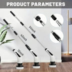 Electric Spin Scrubber- Ditch the Scrubbing! Long Handle Shower Scrubber with 9 Replaceable Heads - 2 Speed Cordless Brush Ensures Long Battery Life, Modern Design! (White) - Image 2