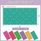 6pcs Classroom Fluorescent Magnetic Light Covers 2x4 FT Bright Geometric - Image 2