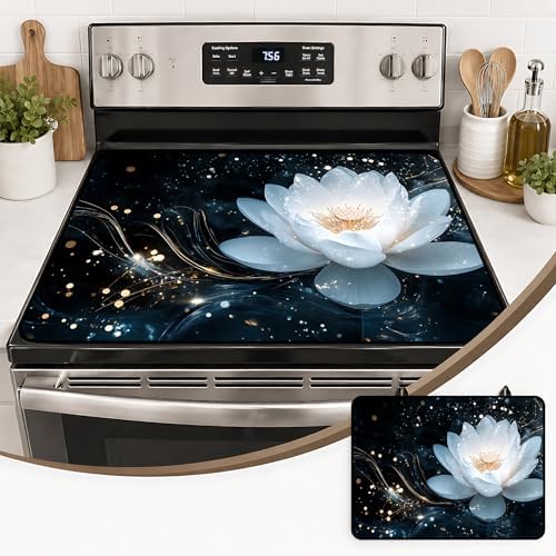 Stove Top Cover,28.5"L x 20.32"W,Heat Resistant Cooktop Protector Mat by seewan