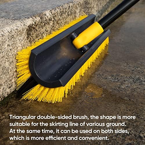 Yocada Double-Sided Floor Scrub Brush Triangle Brush Heavy Duty 65.5" - Image 3