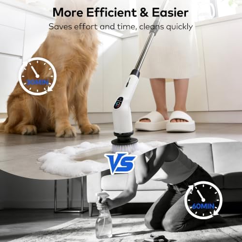 Electric Spin Scrubber, Cordless Cleaning Brush with 7 Brush Heads - Image 4