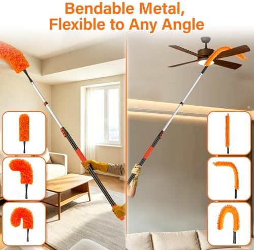 26FT High Reach Duster with Extension Pole 5-20FT, 4-in-1 Cleaning Kit - Image 4